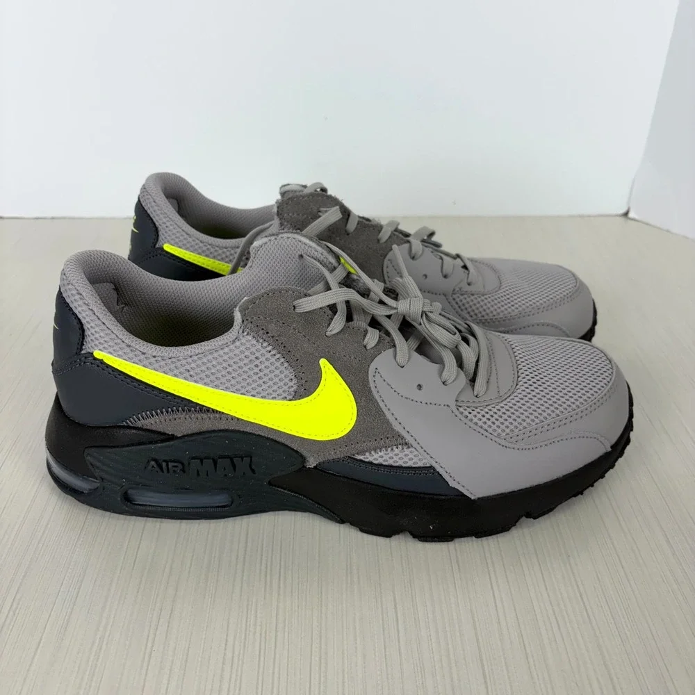 Nike Men's Air Max Excee Atmosphere Gray/Yellow Running Sneakers Size 10 US NEW